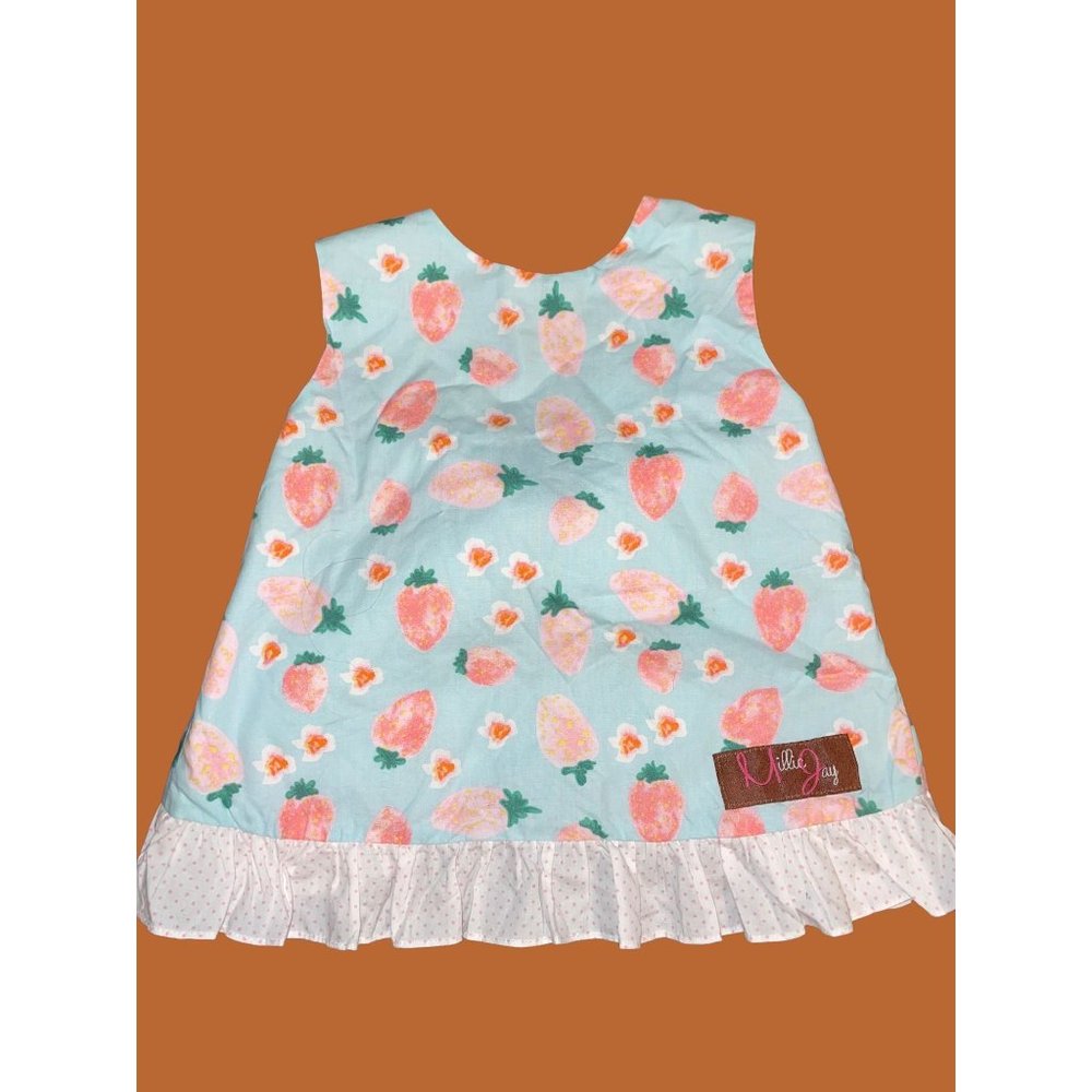 Millie Jay Shirt Strawberry Fields Tie Back 100% cotton Size 24m